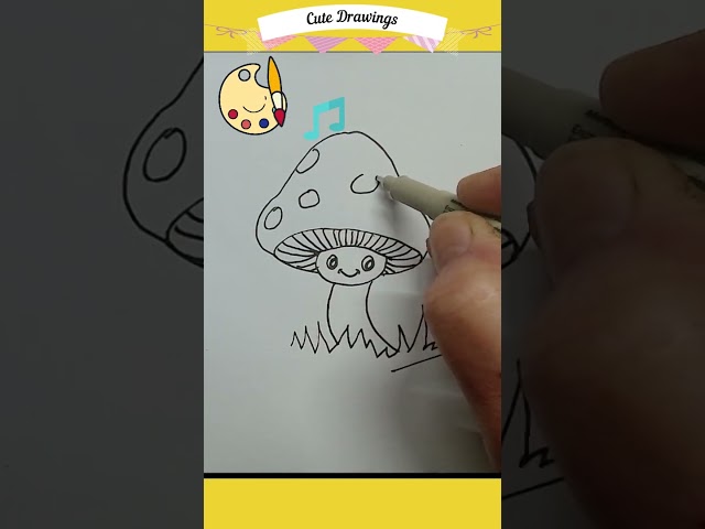 Learn to Draw an ADORABLE Mushroom Step by Step