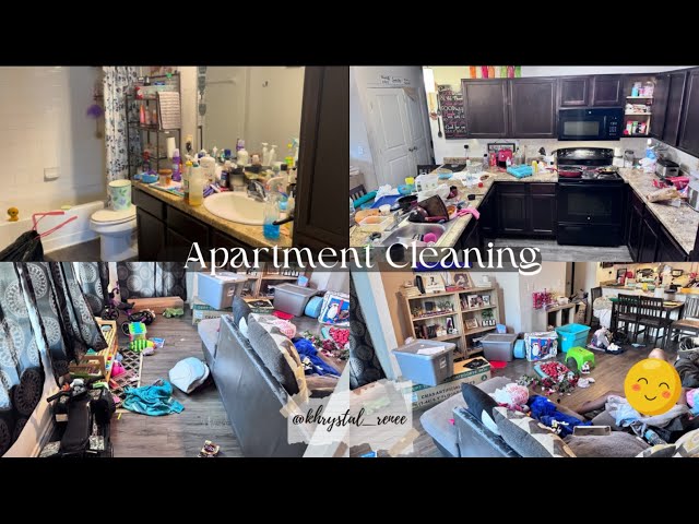 *NEW*Cleaning Motivation::Apartment Clean With Me::Khrystal Renéé::2024