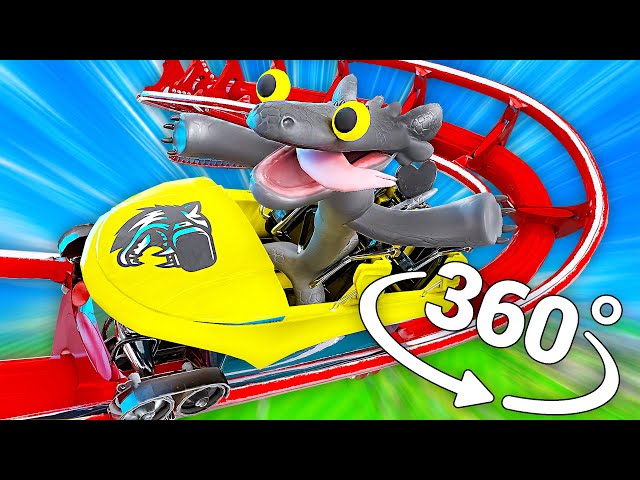 Toothless Dragon Dancing - Roller Coaster in 360° Video | VR / 8K | ( Toothless Dancing Meme )