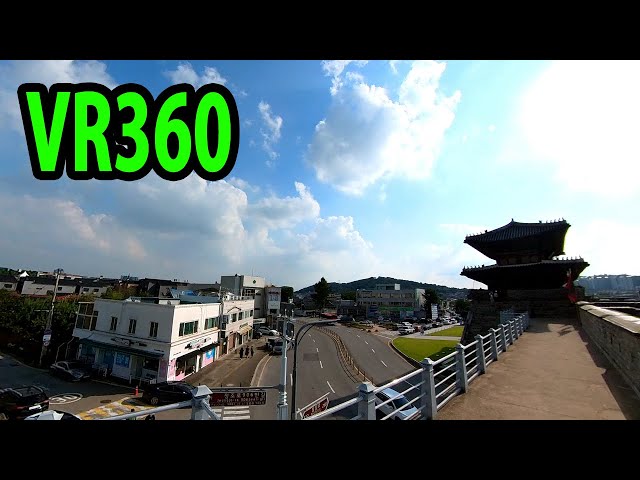 Korea City Travel VR360 Video  / Suwon Place around Suwon Hwaseong Janganmun - 2021-09-10