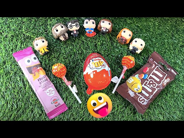 Kinder Joy (Harry Potter) and ASMR LOLLIPOP, ASMR Opening 롤리팝 아이스크림, 마쉬멜로우, 젤리 먹방 Unpacking SOUNDS