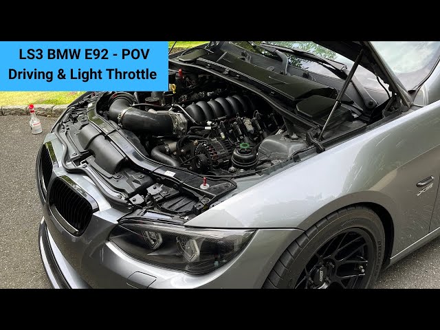 POV of LS3 BMW E92 Driving - Light Throttle Pull