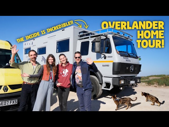 From FIRE TRUCK to OVERLANDER - OFF GRID tiny home TOUR! - Van Life PORTUGAL