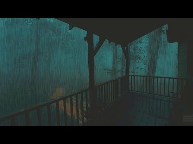 EXTREME Rain & Thunder in Hidden House inside the Forest-Rain Sounds for Sleep