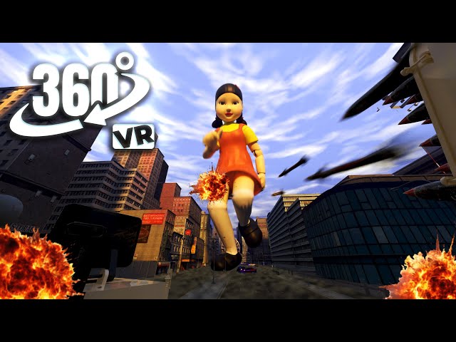 SQUID GAME DOLL INVADE THE CITY | 360° VR EXPERIENCE | 4K