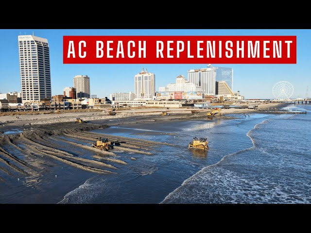 Atlantic City Beach Replenishment Update - Drone Video