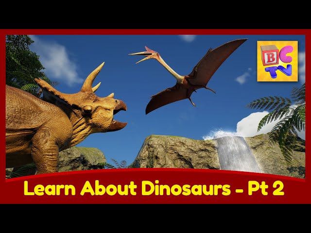 Learn About Dinosaurs Part 2 For Kids | Velociraptor, Quetzalcoatlus, Fossils and More!