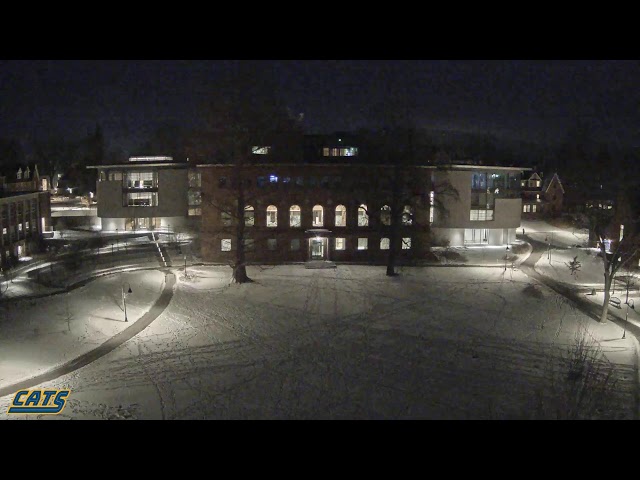 Smith College view of Neilson Library from Burton Hall