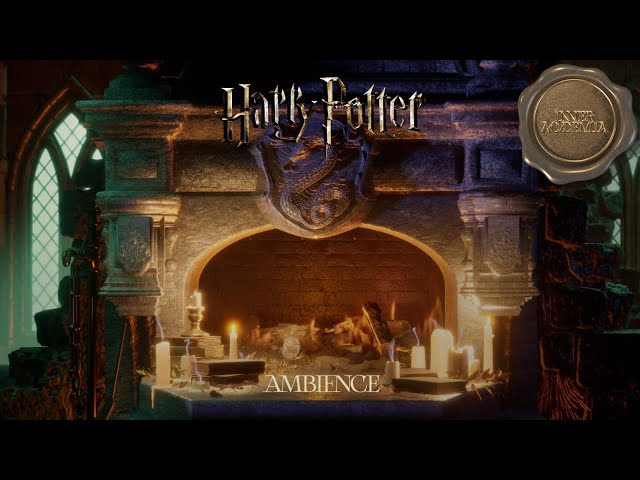 Harry Potter Fireplace (Slytherin Common Room) Ambience 🐍 Study, Focus, Relax