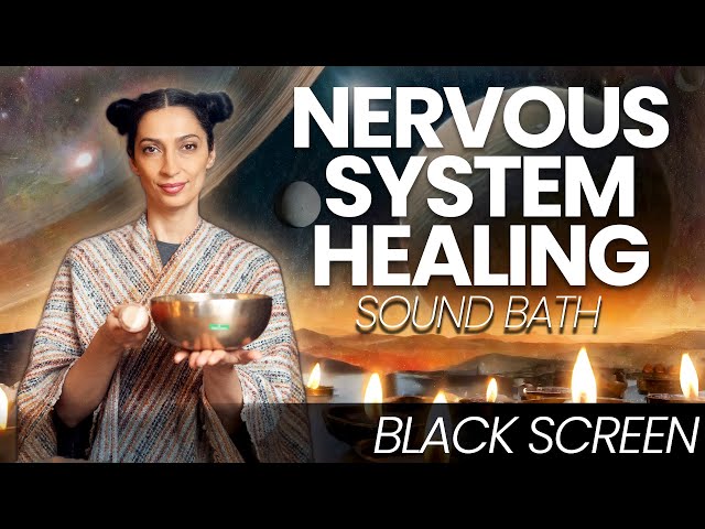 Parasympathetic Nervous System Healing Frequency Music - Sound Bath Meditation (Black Screen)