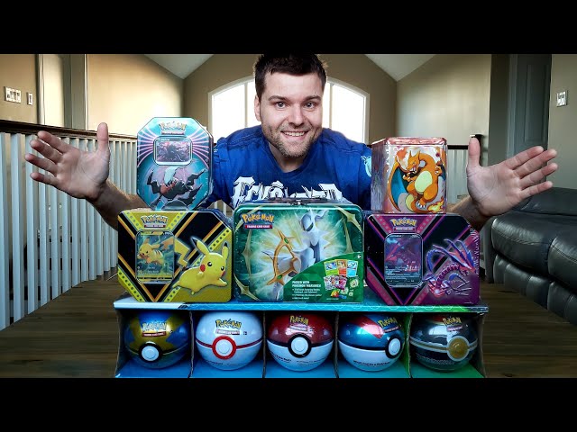 5 POKEMON TINS vs 5 POKEBALLS...EPIC SHOWDOWN!!!