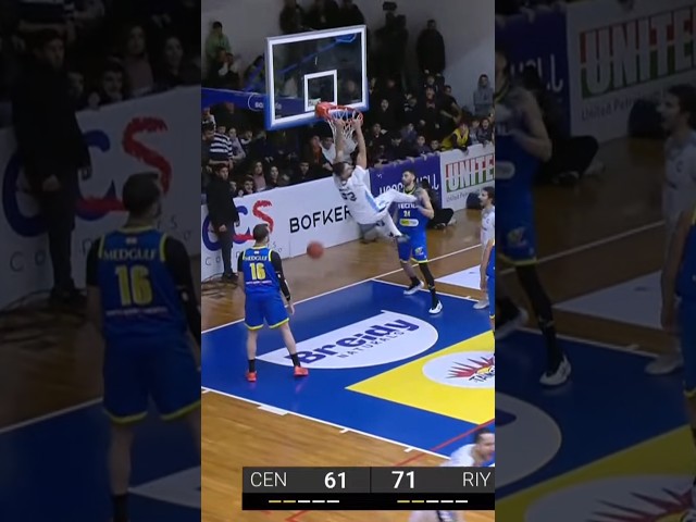 William Sawan almost broke the rim with this put back dunk🤯 | Central VS AL Riyadi 2024-2025 #shorts