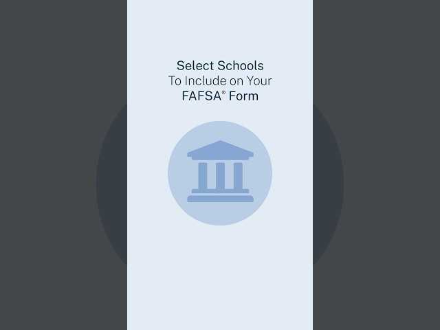 Select Schools To Include on Your FAFSA® Form #StudentAid #FinancialAid #FAFSA #Shorts