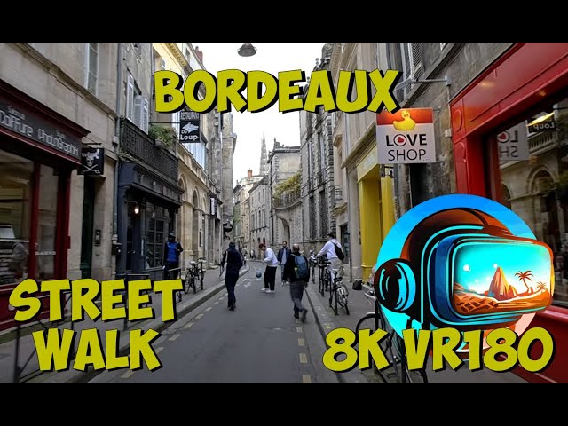 08 Bordeaux France Walking down more of the shopping district to the Cathedral 8K 4K VR180 3D Travel