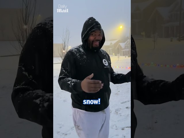 Florida man experiences snow for the first time