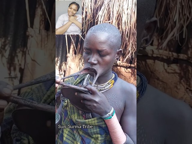 She Has The Biggest Lip In Suri-Surma Ethiopia #ethiopia #omovalley #omoadvisor #omoriver #shorts