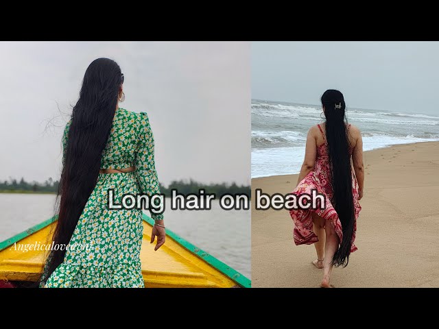 Longhair in the beach (“Wind in my hair, waves at my feet, and endless horizons.”)