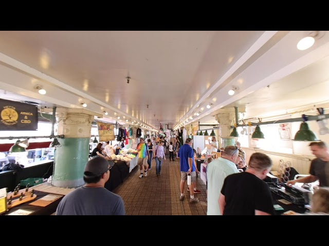 Pike Place Market Clip Series 3D VR 8k 180°  Ferries Seattle Piers Oculus Metaverse Virtual Realty