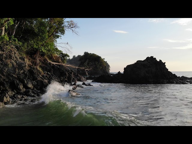 Drone footage - Costa Rica, Playa Espadilla, Parque Nacional Manuel Antonio