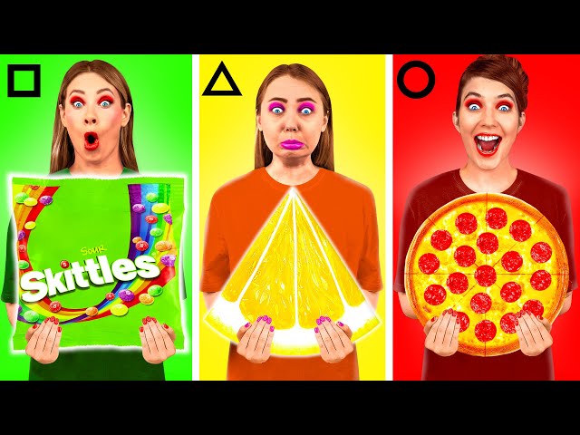 Geometric Shape Food Challenge | Fantastic Food Hacks by MeMeMe Challenge