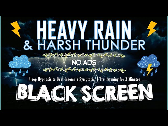 Heavy Rain and Harsh Thunder～Sleep Hypnosis to Beat Insomnia Symptoms｜Try listening for 3 Minutes