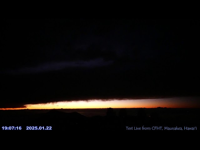 MaunaKea Western View and Meteor Shower LIVE from Canada-France-Hawaii Telescope (CFHT)