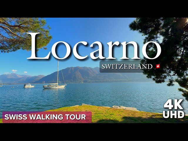 Locarno Switzerland 4K Walking Tour | Lake Maggiore, Piazza Grande (ASMR Relaxing Vibes)