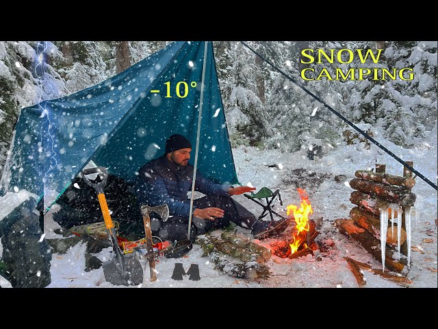 Caught In a Heavy Snowfall - Solo Camping In Snowstorm | Camping In India | Camping Trip | #snow