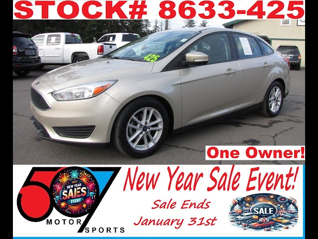 2018 Ford Focus SE STK: 8633-425