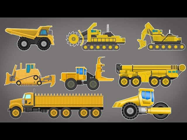 Giant vehicles | construction vehicles | cartoon video for kids