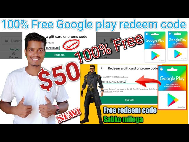 100% free Google play redeem code | How to get free google play redeem code for play store 2020