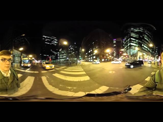 360 Degree Video - "Chicago At Night" Montage - Ricoh Theta S