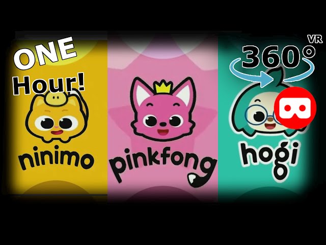 Pinkfong, Ninimo & Hogi Logo - 1 Hour - VR 360°