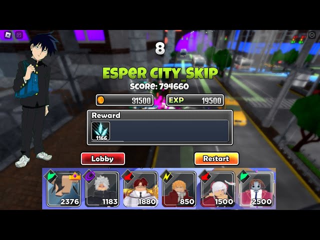 Esper City Skip Solo Guide I Anime World Tower Defense