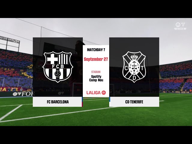 FC 25 Career Mode Episode 76: FC Barcelona vs CD Tenerife [La Liga]