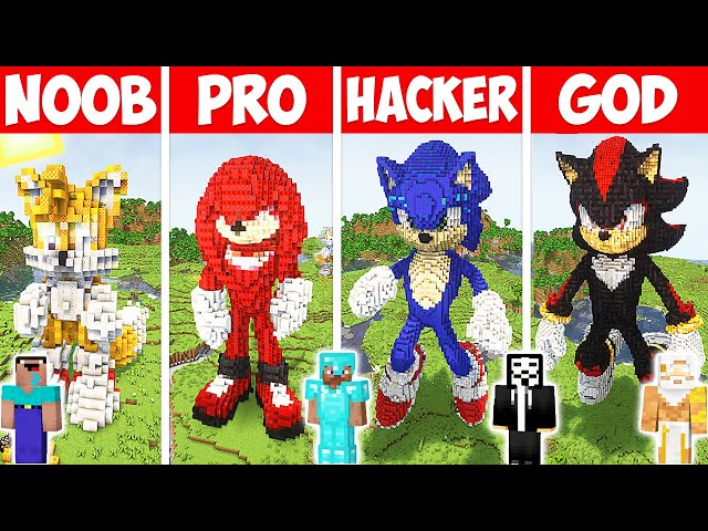 NOOB vs PRO vs HACKER vs GOD: SONIC HOUSE BUILD CHALLENGE - Animation