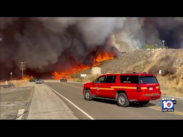 Latest California fire growing quickly, leading to thousands of evacuations