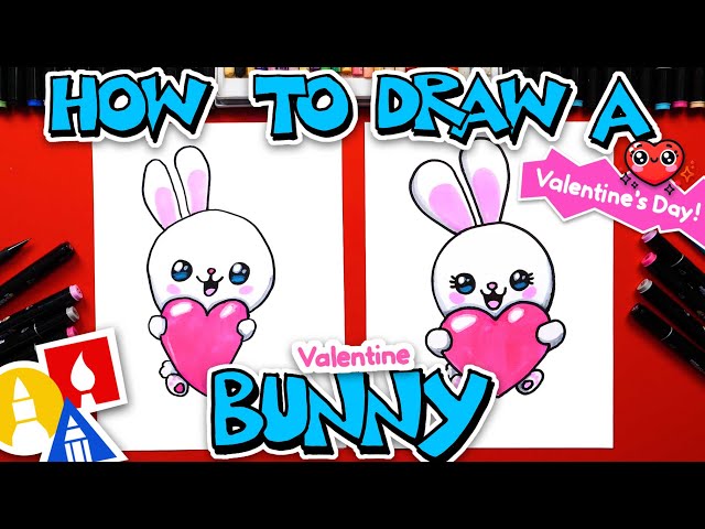 How To Draw A Bunny Holding A Heart