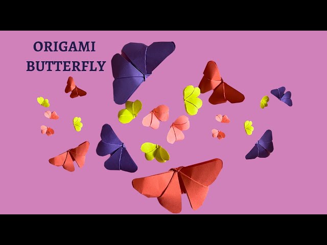 origami butterfly DIY how to make an easy origami butterfly paper craft