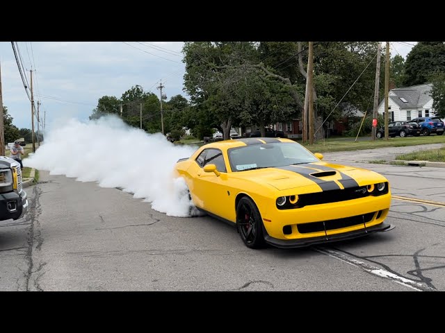 Cars Doing Burnouts And Accelerations Leaving Cars & Coffee! | Titan Motorworks Cars And Coffee 2023