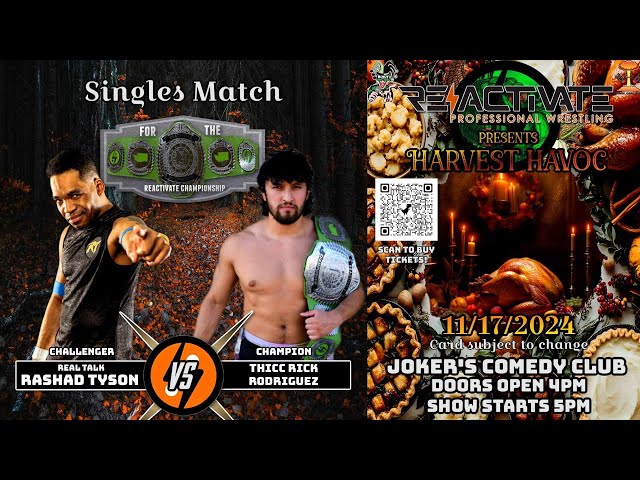 Rashad Tyson vs Thicc Rick Rodriguez at Harvest Havoc