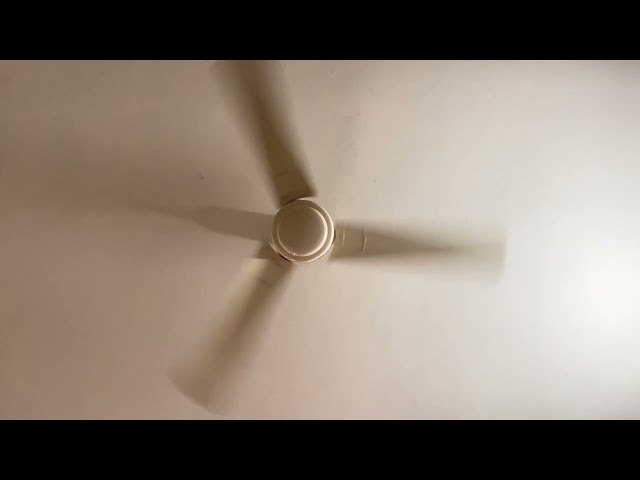 Ceiling fan running fast with original sound | Royalty free stock video footage - No copyright | 4K