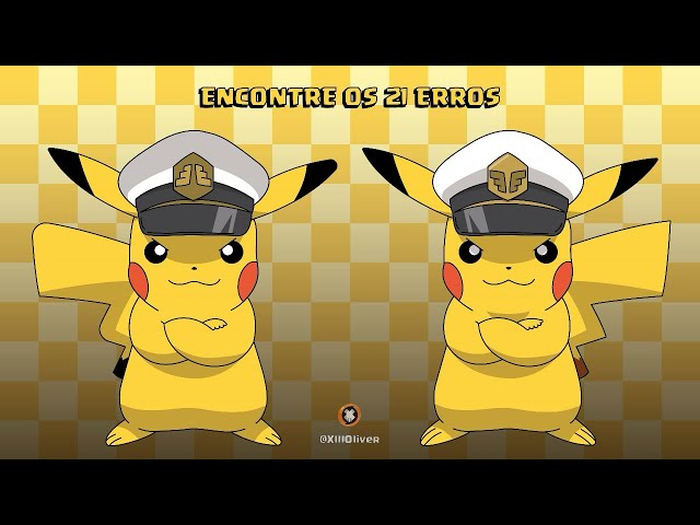 Pikachu - Encontre os 21 erros