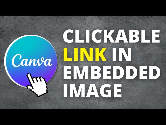 Canva: Add Clickable Links in an Image!