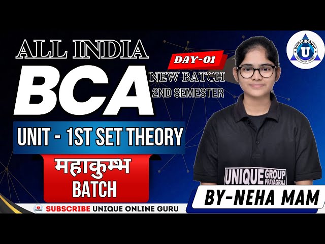 BCA 2nd SEMESTER | MATHEMATICS | For All University || UNIT-01|| SET THEORY | DAY-02