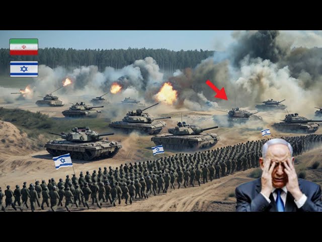 Today! A convoy of 750 Israeli Merkava tanks was destroyed by Iran as it passed through Tel Aviv.