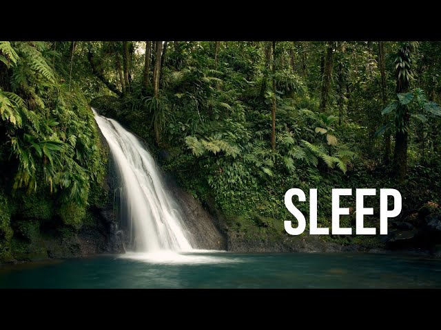 Waterfall Sounds For Sleeping or Studying - Black Screen 8 hours