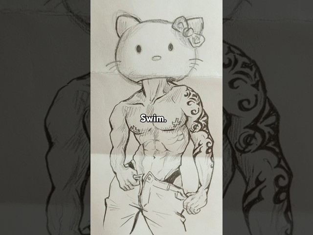 SWIM❤ #hellokitty #anatomy #sketch #art #artist #artcommunity