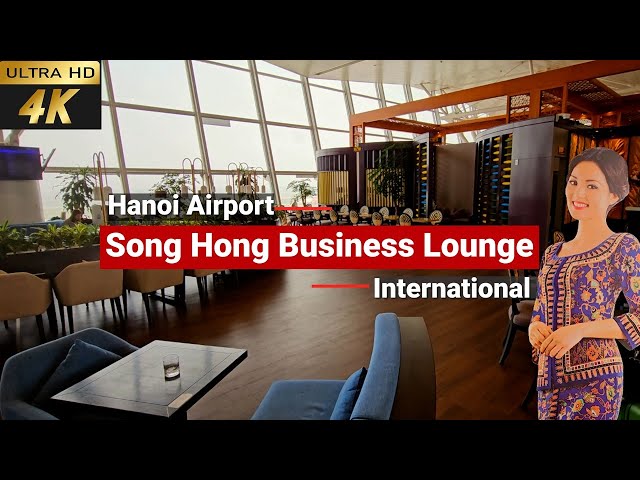 [4k] Hanoi airport business lounge 2024 | Song Hong Business Lounge | Noi Bai International Airport