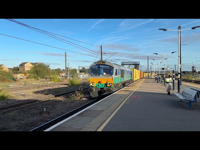 Class 66 coming though Peterborough